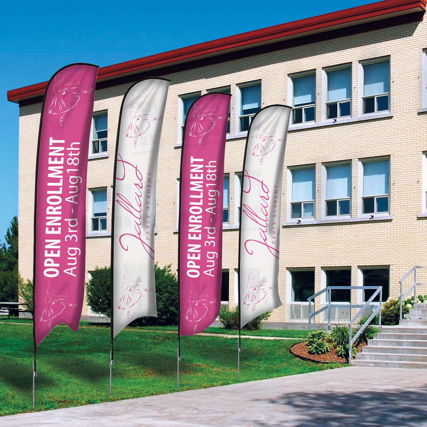 Custom printed feather flag for business visibility