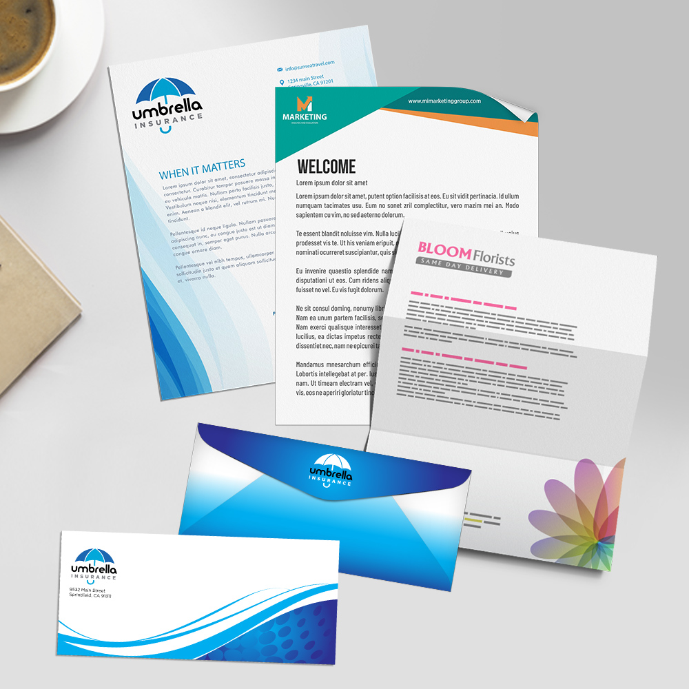 Professionally printed stationery and nonprofit appeal materials